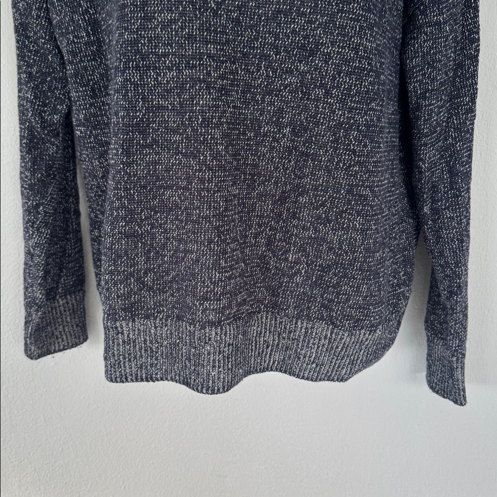 Joie Gadelle blue gray linen blend off-shoulder button detail knit sweater XS - Picture 4 of 15